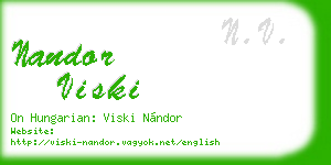 nandor viski business card